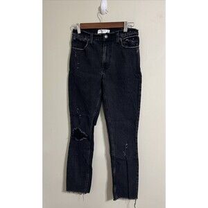 Abercrombie & fitch Jeans The Skinny Women's 24/00 Black High Rise Distressed